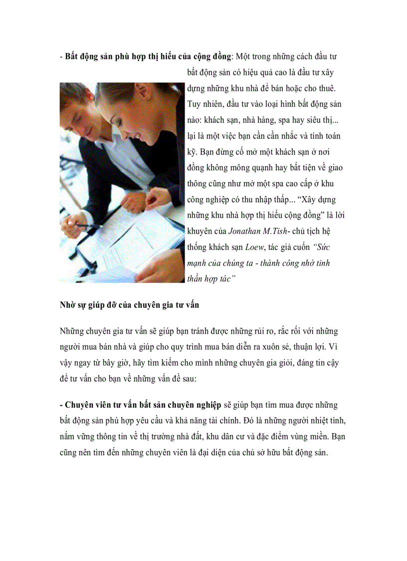 image for page Những lời khuyên đầu tư bất động sản thành công