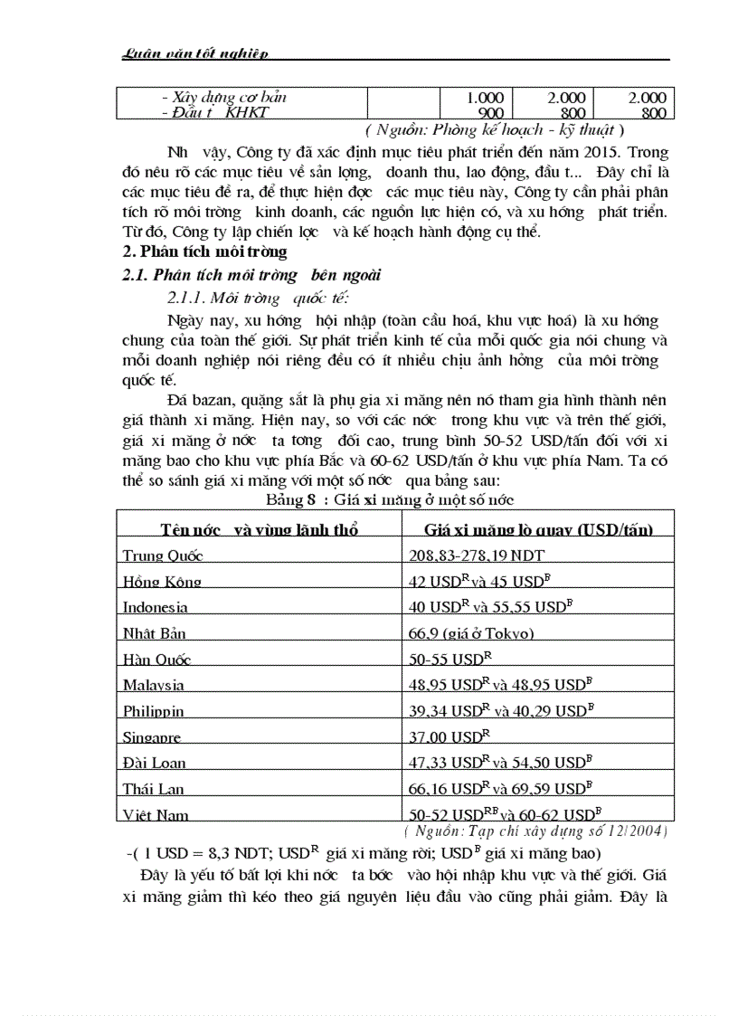 image for page Hoạch định chiến lược kinh doanh tại Công ty xi măng và xây dựng công trình Lạng Sơn