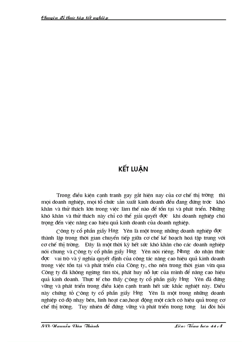 image for page Một số giải pháp nhằm nâng cao hiệu quả kinh doanh ở Công ty cổ phần giầy Hưng Yên