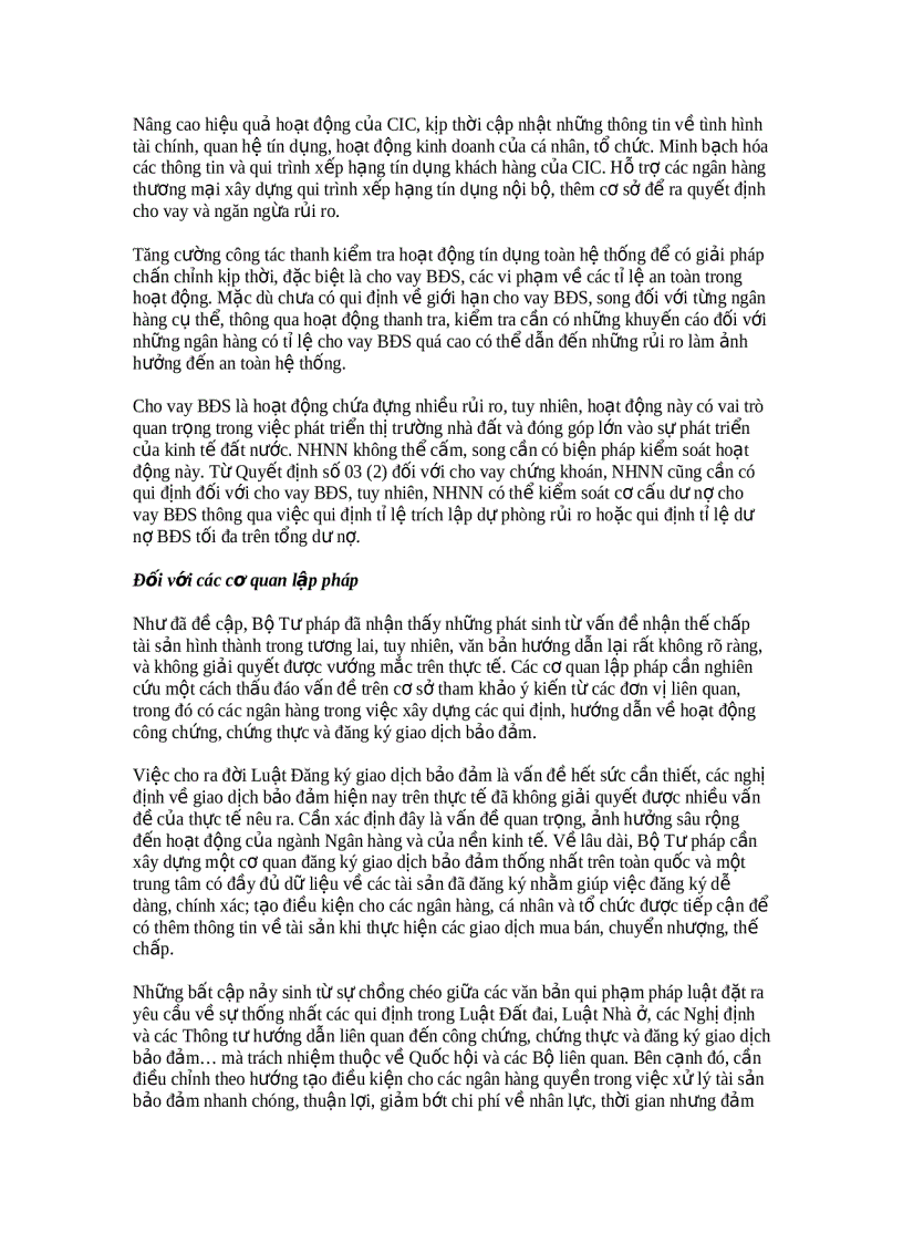 image for page Những rủi ro từ việc nhận thế chấp bất động sản và giải pháp phòng ngừa trong hệ thống ngân hàng việt nam