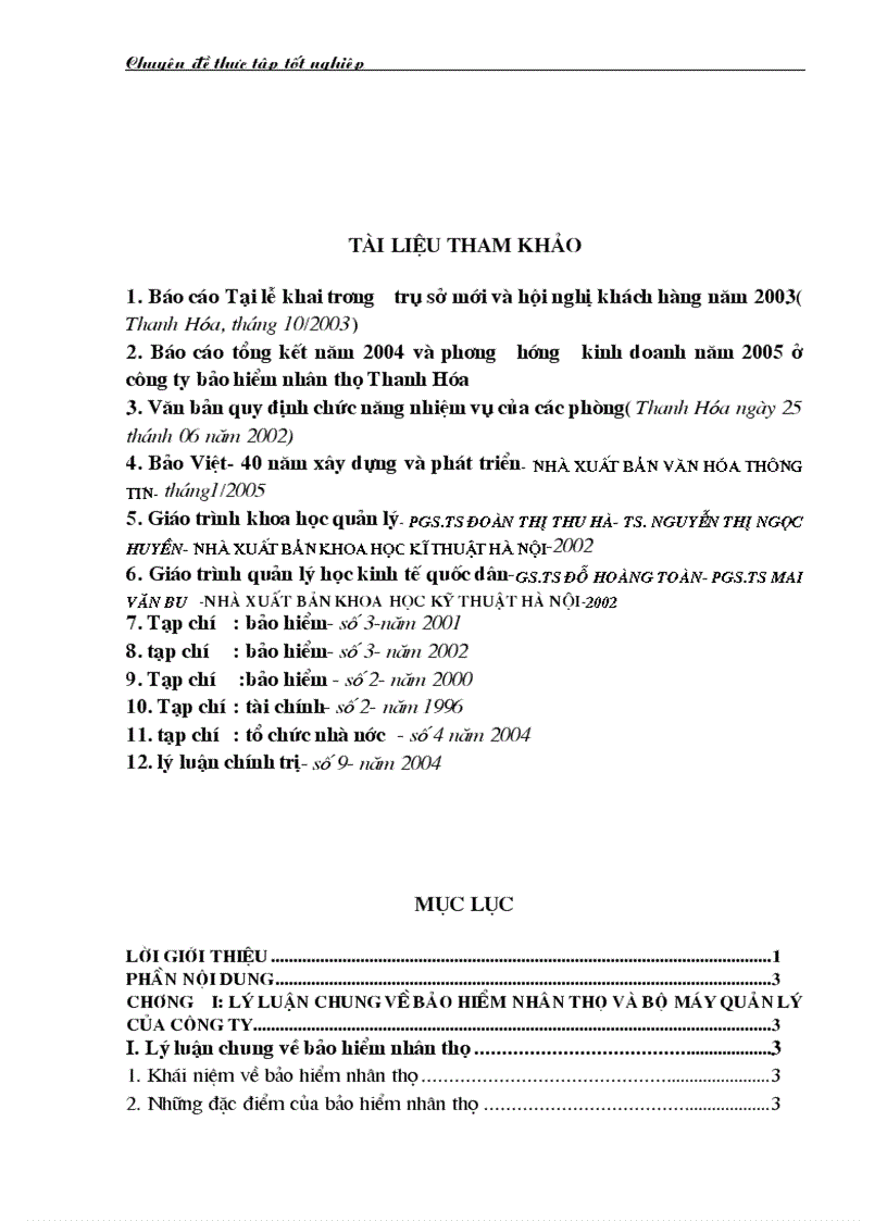 image for page Nâng cao năng lực hoạt động của bộ máy quản lý ở công ty bảo hiểm nhân thọ Thanh Hoá