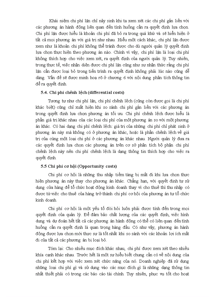 image for page Chi phí và phân loại chi phí