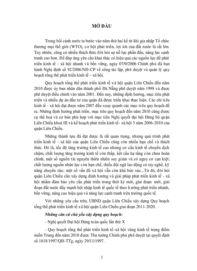 image for page Phân tích đánh giá các nguồn lực và điều kiện phát triển phát triển KT XH quận Liên Chiểu