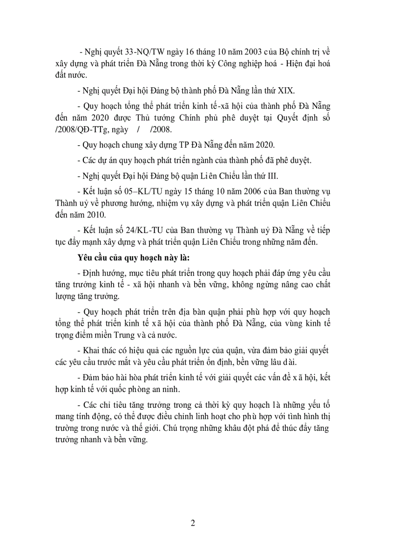 image for page Phân tích đánh giá các nguồn lực và điều kiện phát triển phát triển KT XH quận Liên Chiểu