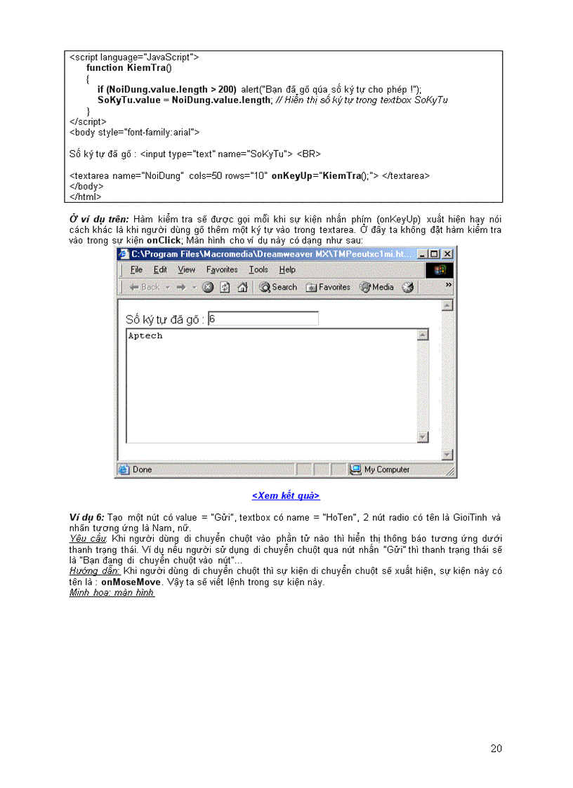 image for page Tài liệu HTML DHTML và JAVASCRIPT