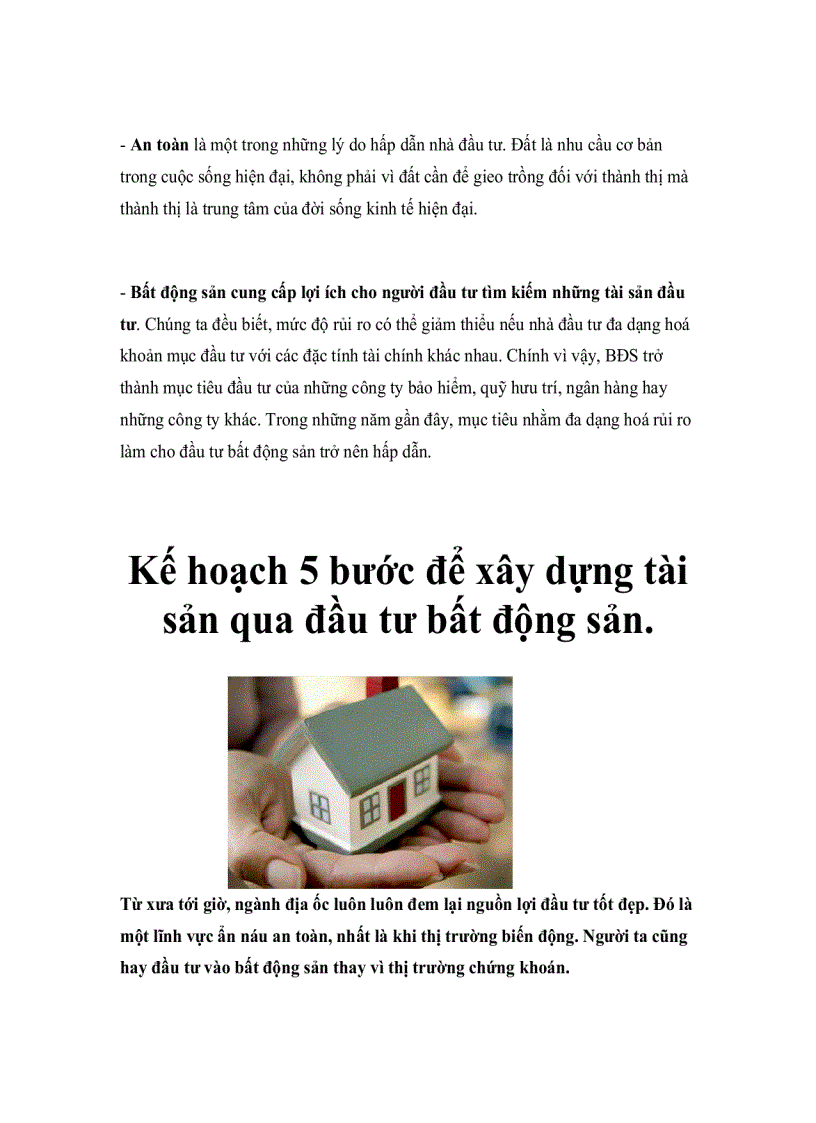 image for page Những lợi ích trong đầu tư Bất động sản