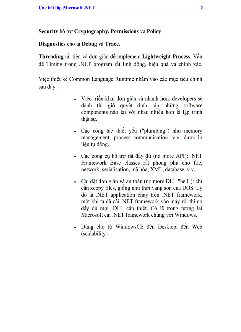 image for page Các bài tập Micosoft NET