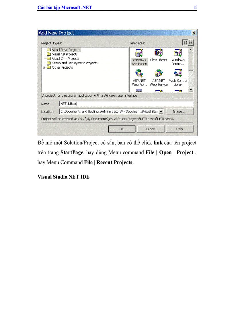 image for page Các bài tập Micosoft NET