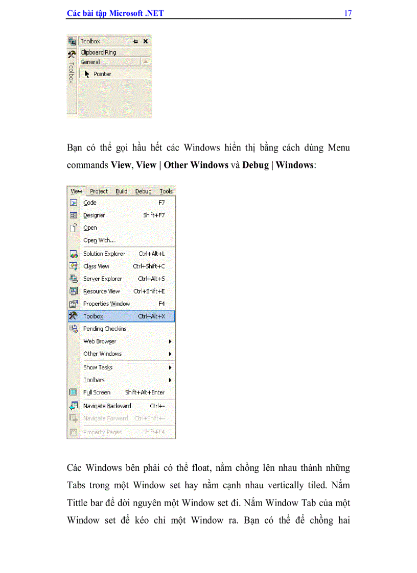 image for page Các bài tập Micosoft NET