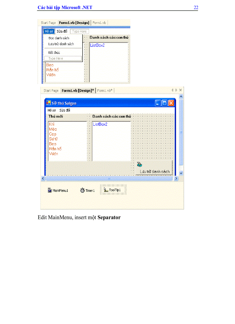image for page Các bài tập Micosoft NET