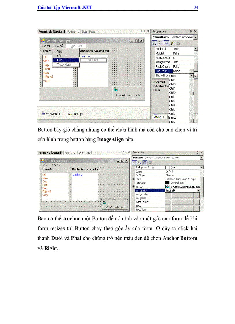 image for page Các bài tập Micosoft NET