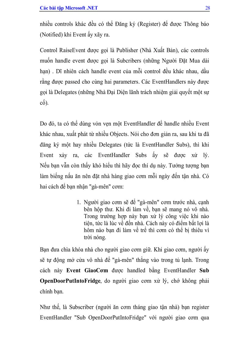 image for page Các bài tập Micosoft NET