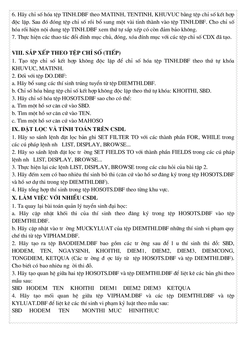 image for page Lý thuyết và bài tập FoxPro