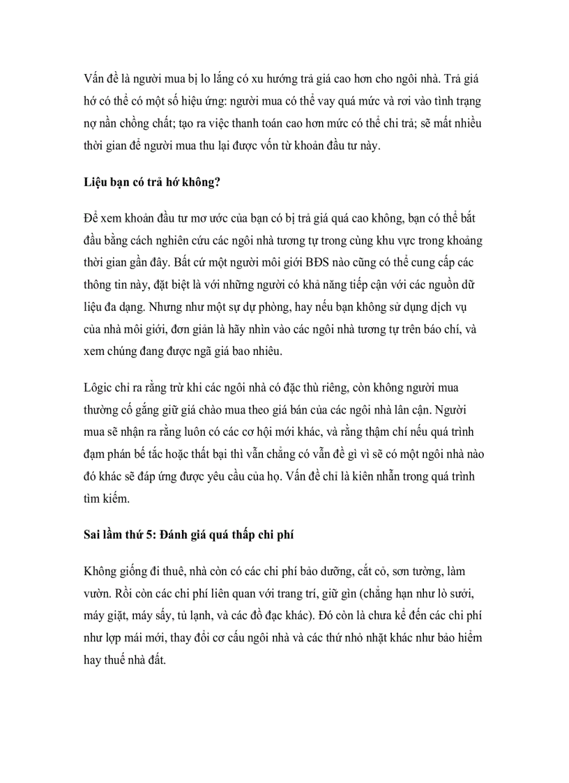 image for page Năm sai lầm các nhà đầu tư bất động sản nên tránh