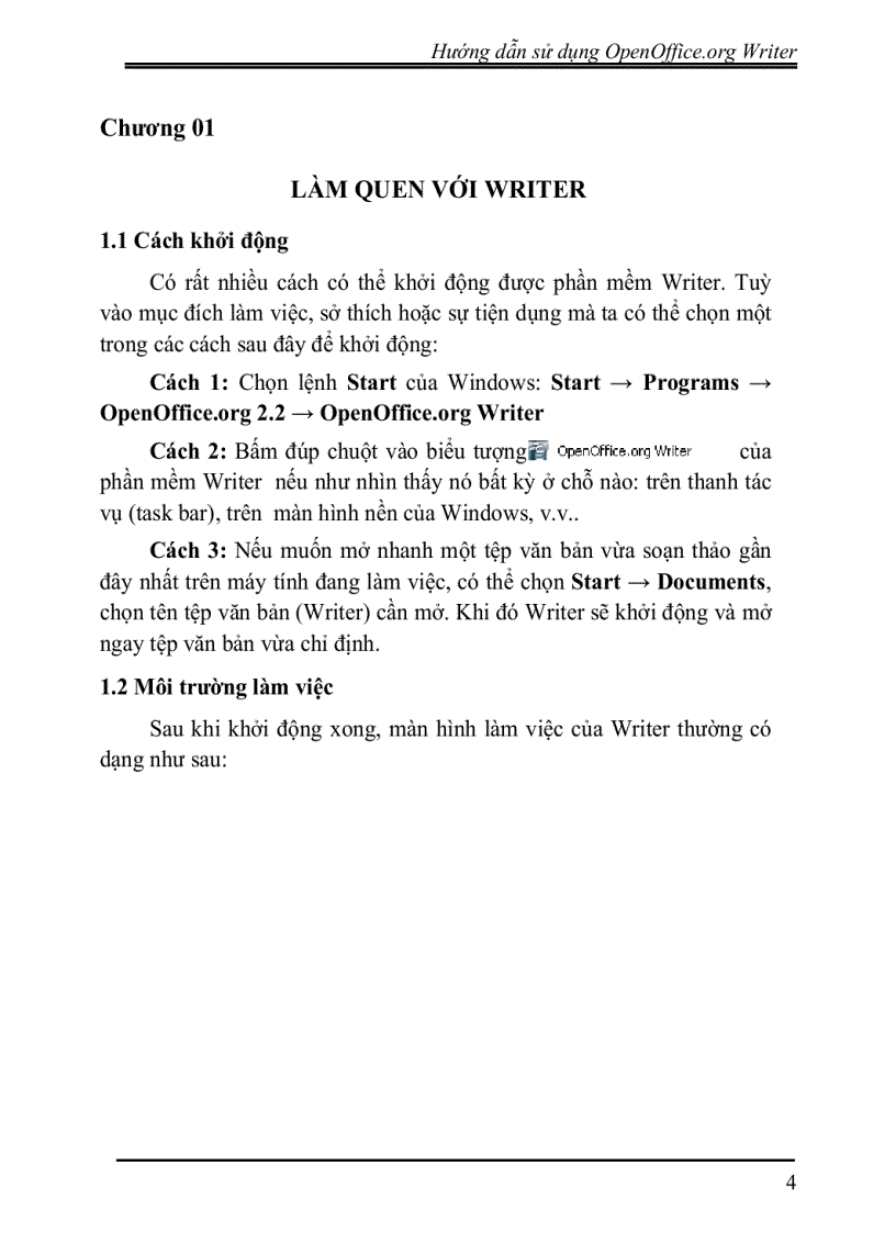 image for page Hướng dẫn sử dụng OpenOffice org Writer