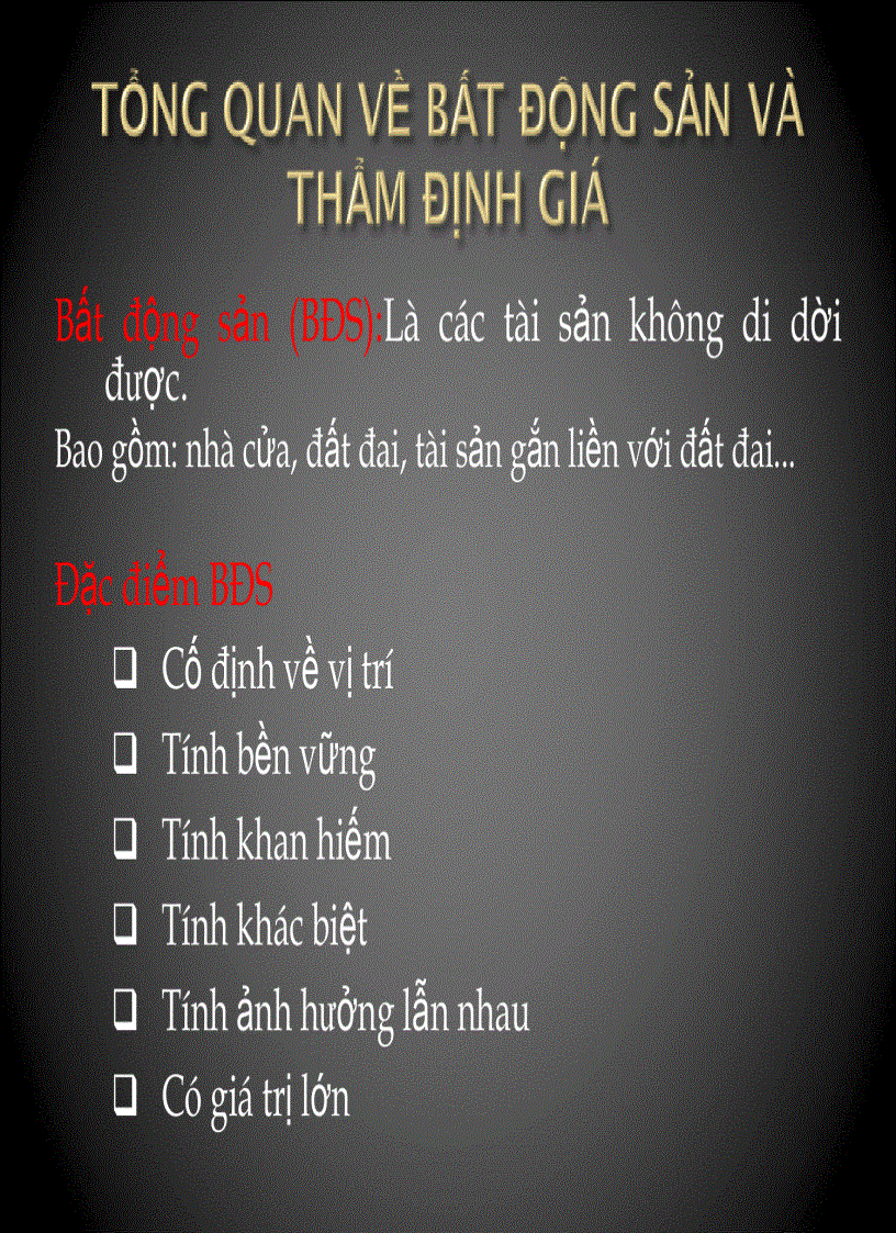 image for page Tổng quan về bđs và thẩm định giá