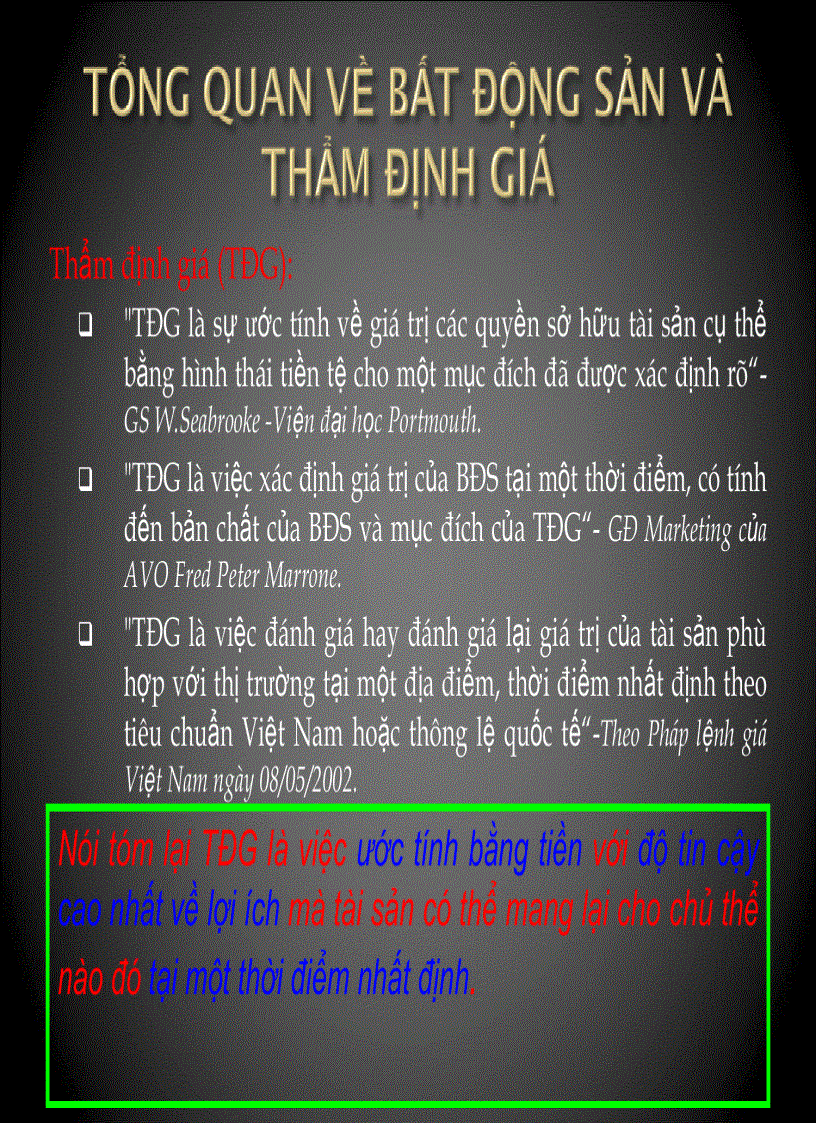 image for page Tổng quan về bđs và thẩm định giá