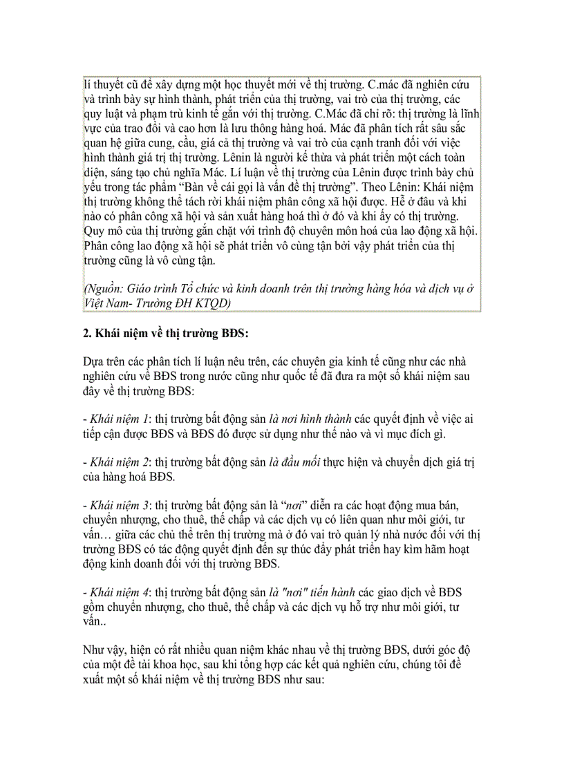 image for page Một số vấn đề lý luận về khái niệm thị trường bất động sản