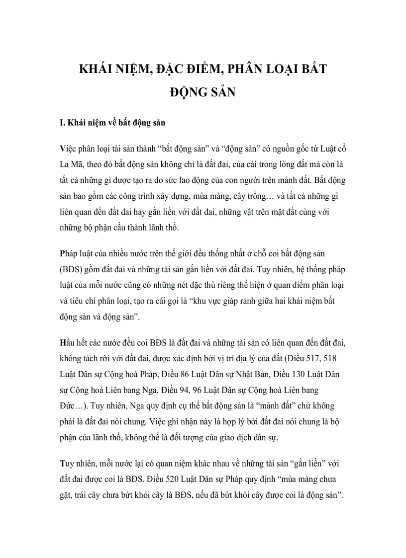image for page Khái niệm đặc điểm phân loại bất động sản 1