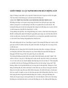 Giới thiệu luật kinh doanh bất động sản 1