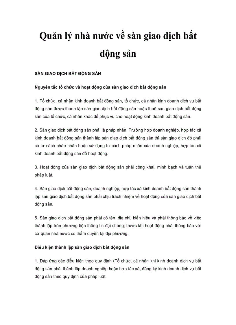 image for page Giới thiệu sàn giao dịch bất động sản và vai trò của sàn bất động sản trong nền kinh tế thị trường