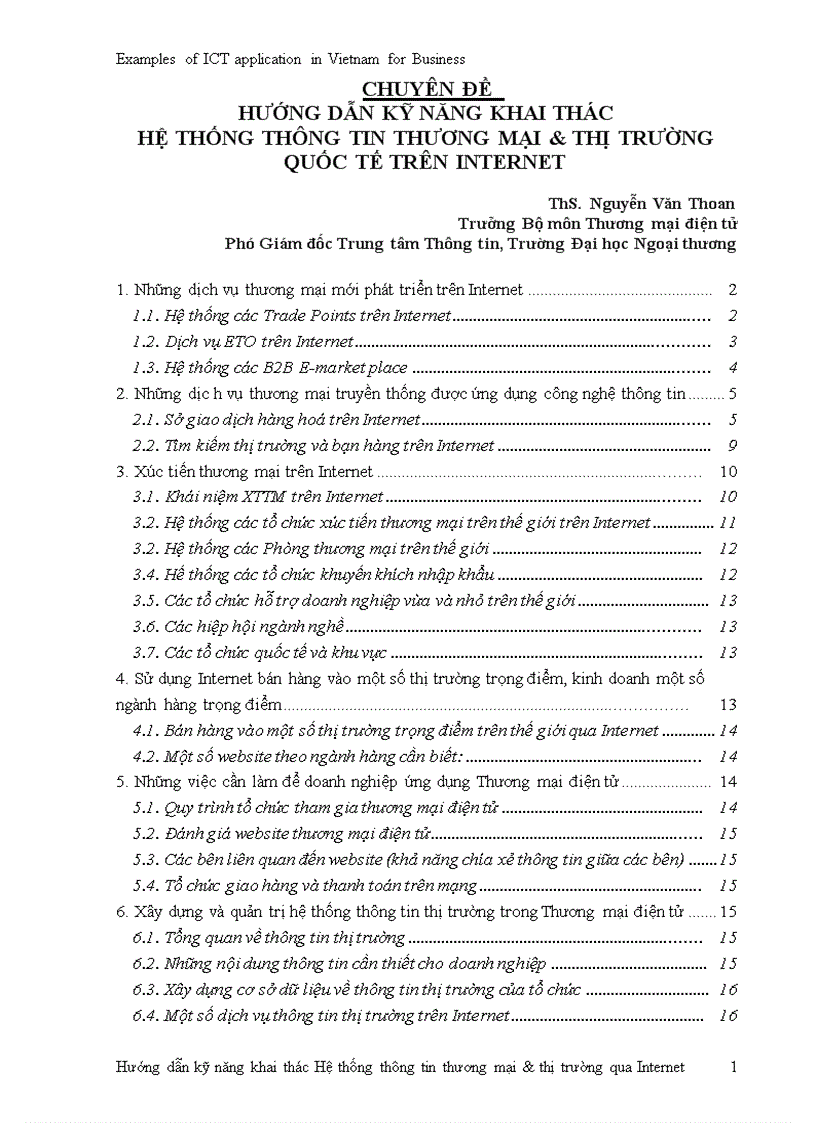image for page Hướng dẫn kỹ năng khai thác hệ thống thông tin thương mại thị trường quốc tế trên internet