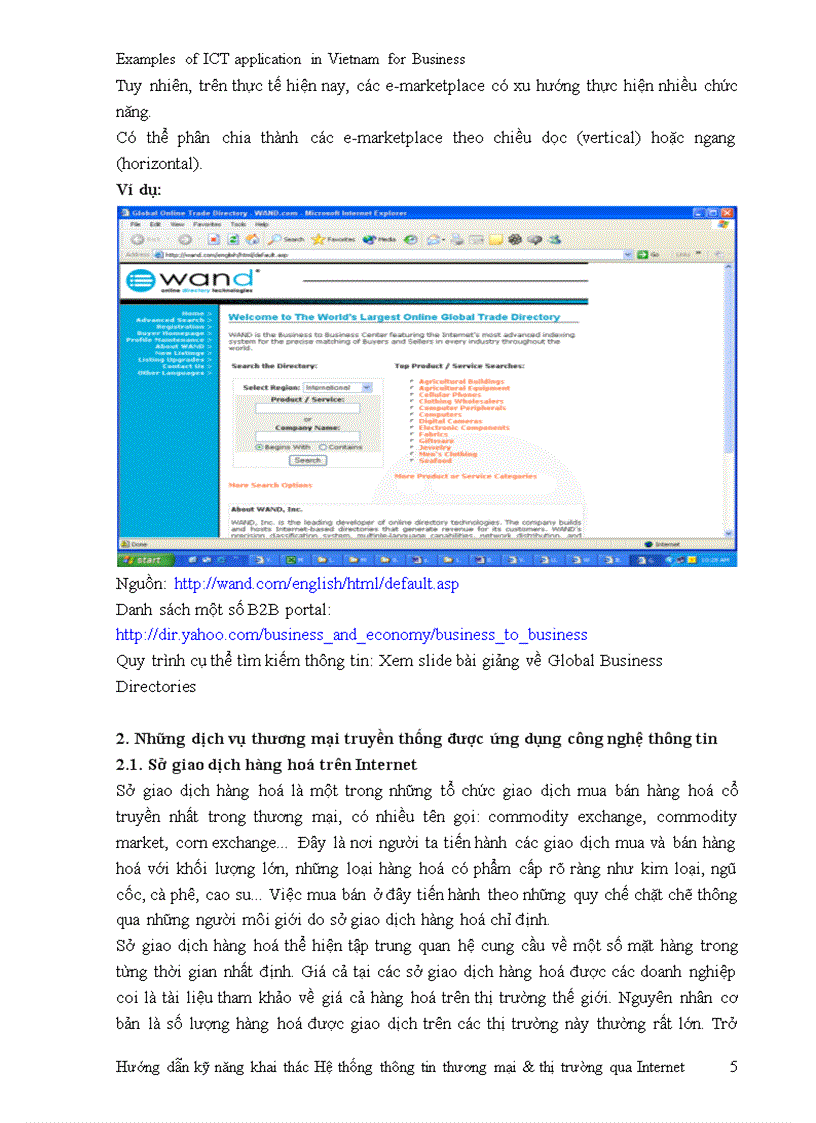 image for page Hướng dẫn kỹ năng khai thác hệ thống thông tin thương mại thị trường quốc tế trên internet