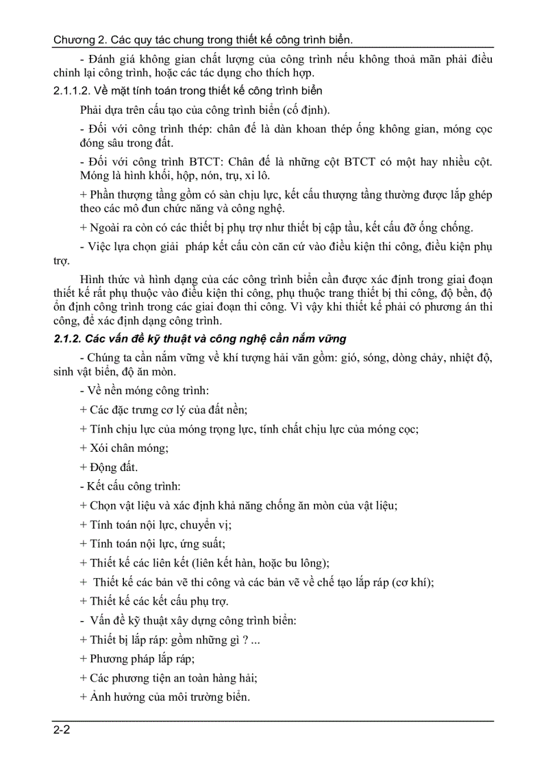 image for page Các quy tắc chung trong thiết kế công trình biển