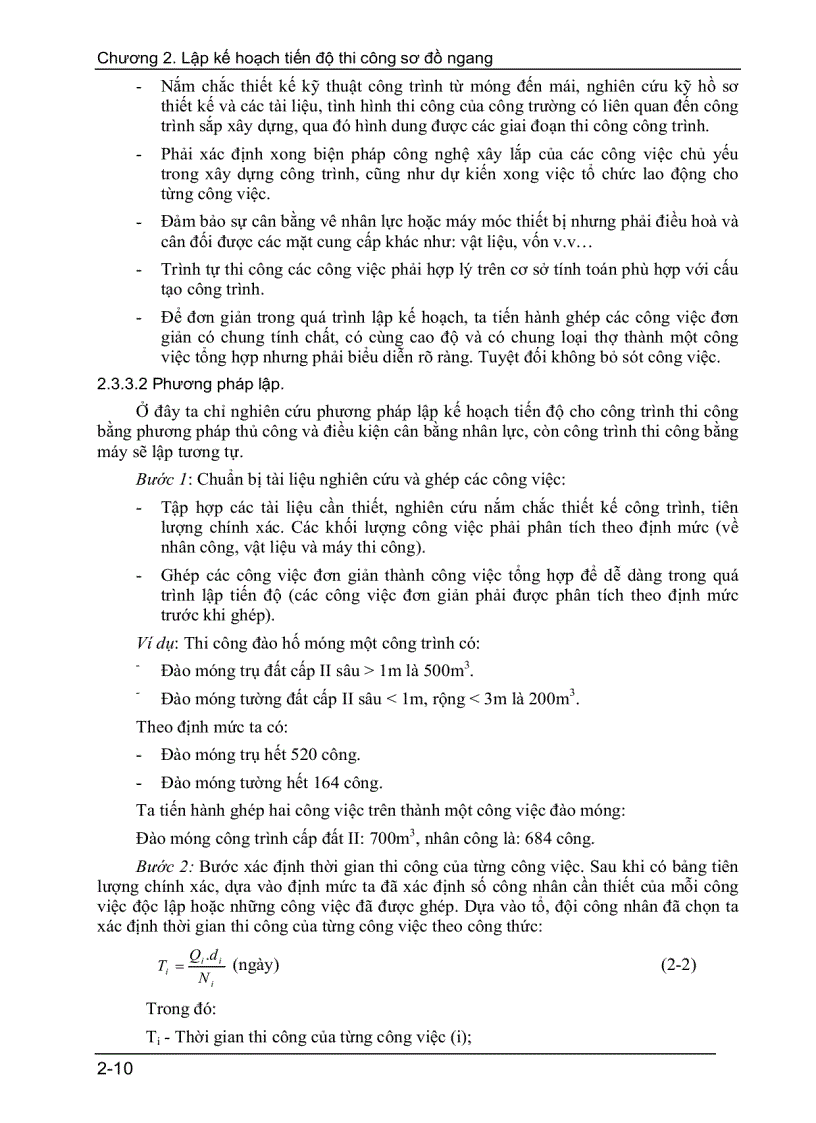 image for page Lập kế hoạch tiến độ thi công sơ đồ ngang