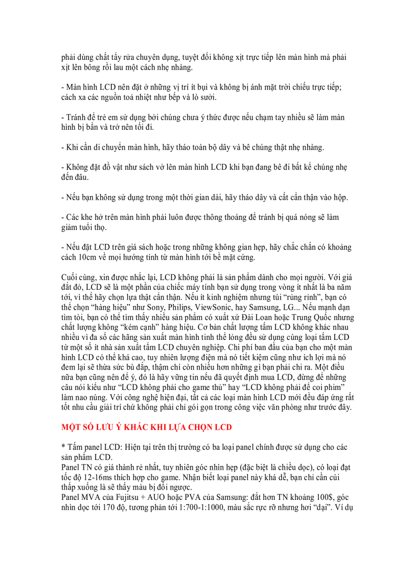 image for page 10 điểm quan trọng khi chọn mua LCD và những điều cần biết