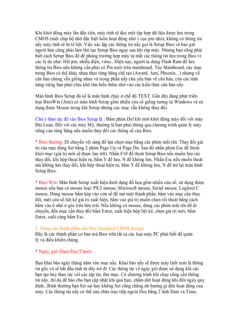 image for page Cách set up Bios basic