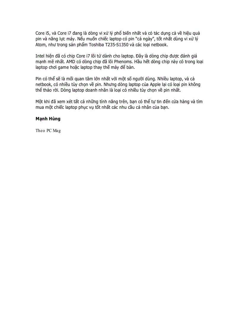 image for page Bạn đã biết cách chọn mua laptop