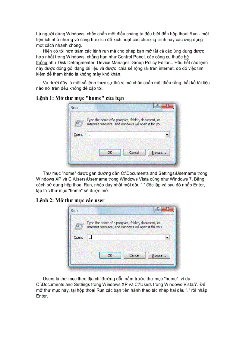 image for page Một số lệnh Run có thể bạn chưa từng biết đến