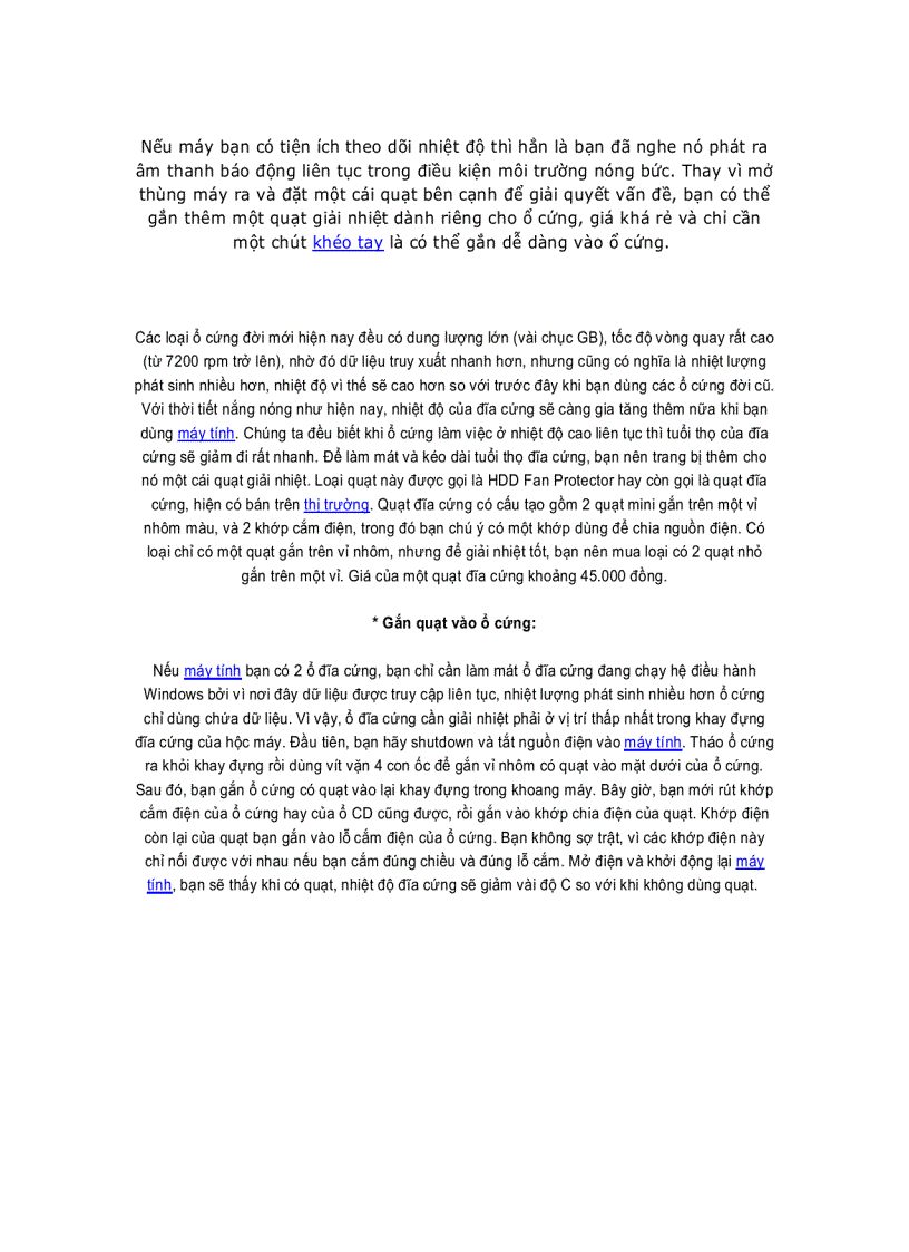 image for page Gắn thêm quạt làm mát ổ cứng