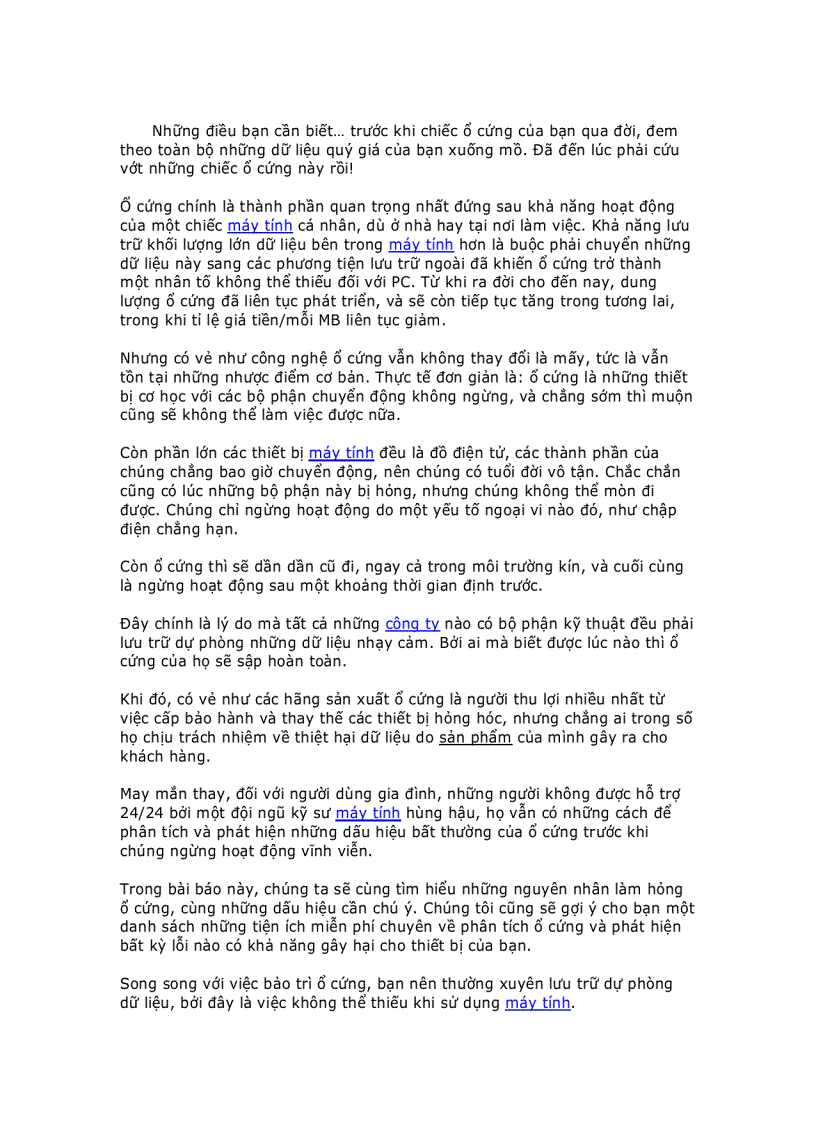 image for page Dành cho người mới bắt đầu cách chữa trị ổ cứng Phần 1