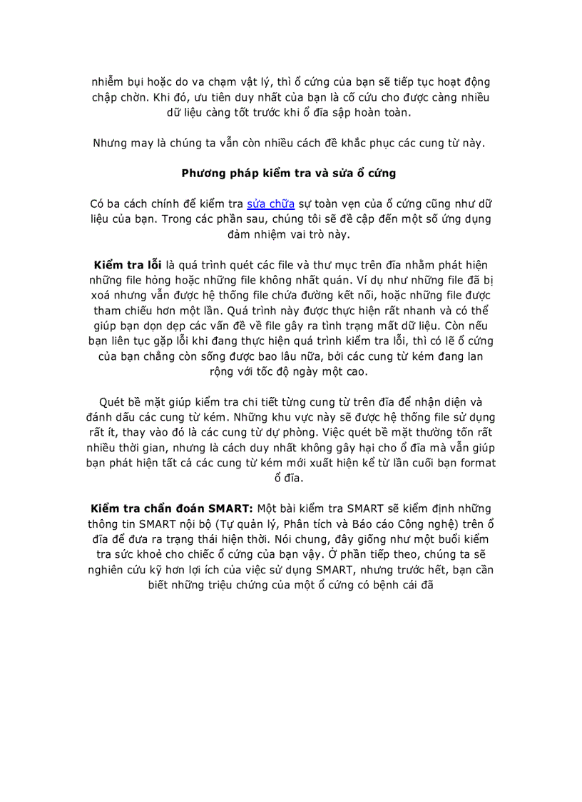 image for page Dành cho người mới bắt đầu cách chữa trị ổ cứng Phần 1