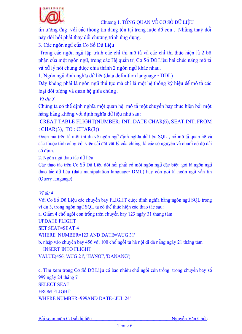 image for page Tổng quan về cơ sở dữ liệu