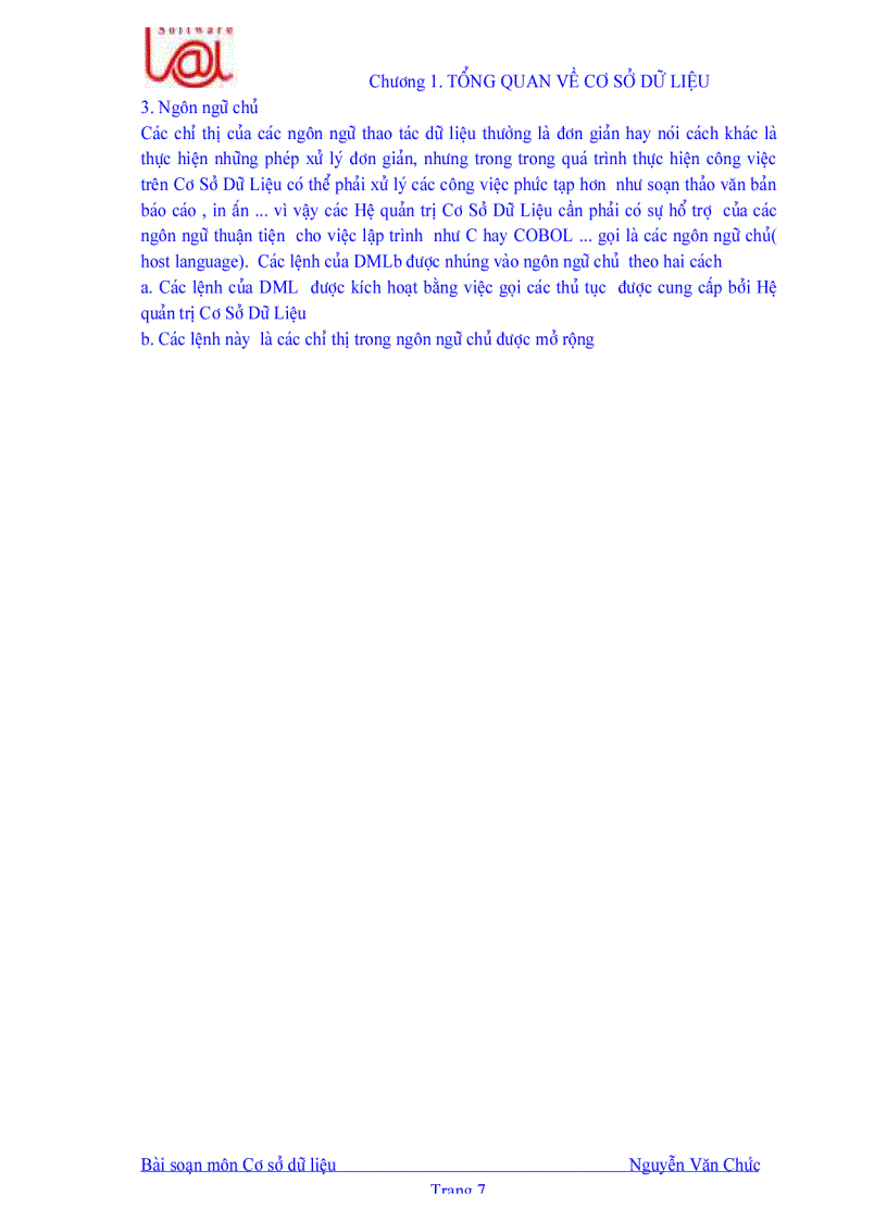 image for page Tổng quan về cơ sở dữ liệu