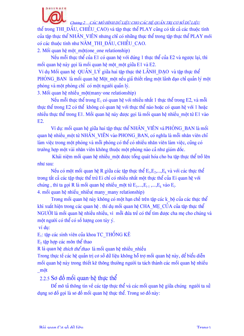 image for page Các mô hình dữ liệu cho các hệ cơ sở dữ liệu