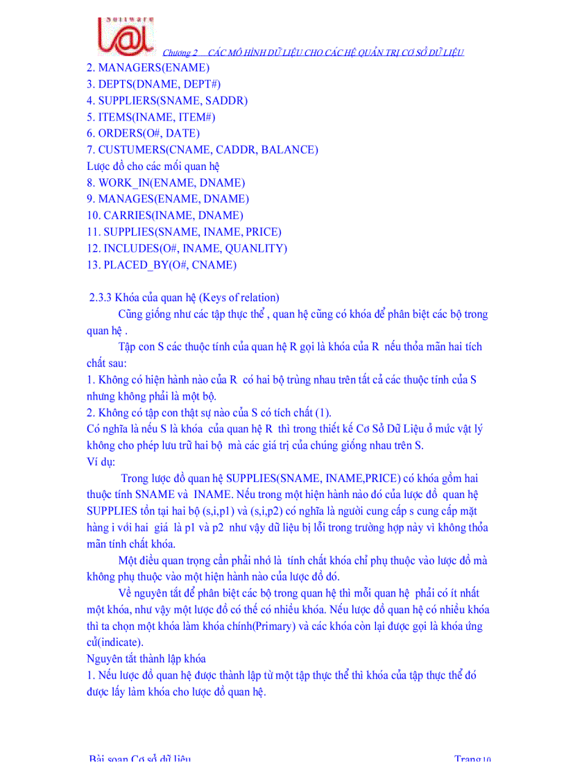 image for page Các mô hình dữ liệu cho các hệ cơ sở dữ liệu