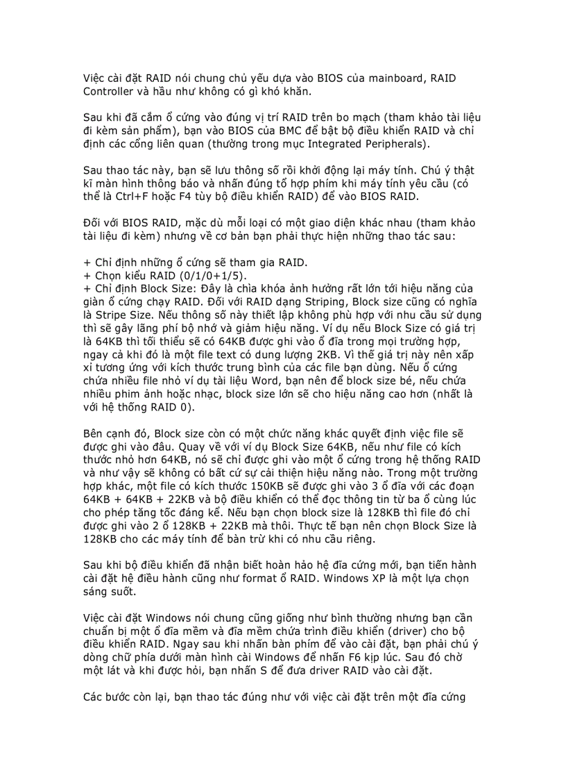 image for page Công nghệ Raid onboard của Mainboard