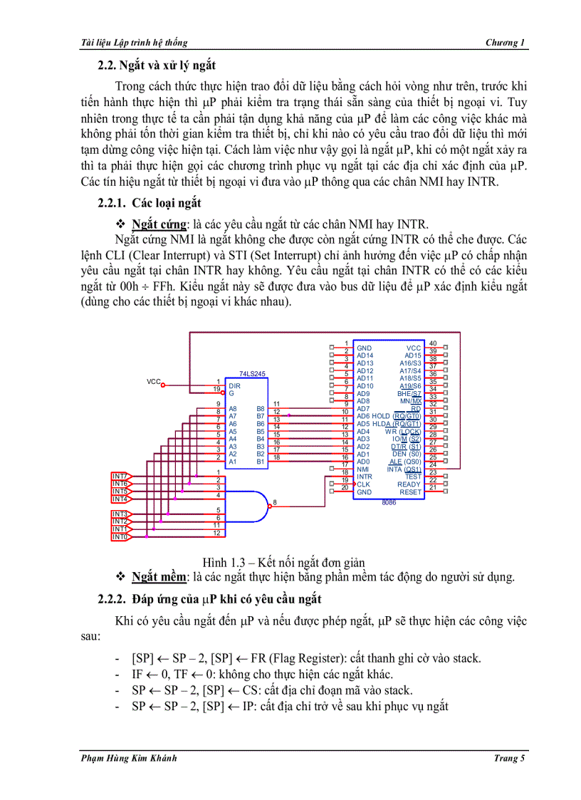 image for page Kiến trúc và hoạt động của hệ vi xử lý