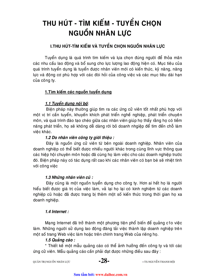 image for page Đề cuơng Quản trị nguồn nhân lực