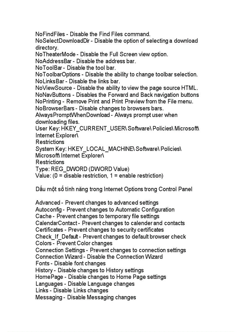 image for page Thủ thuật registry