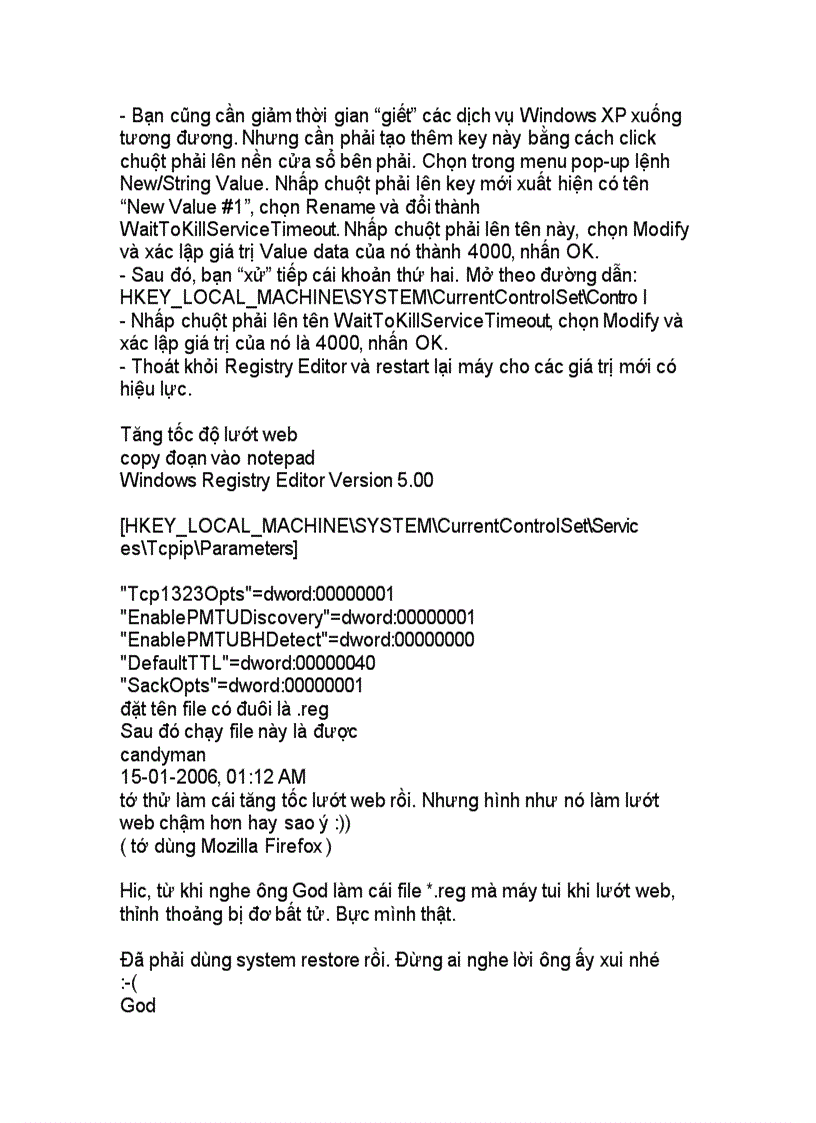 image for page Thủ thuật registry