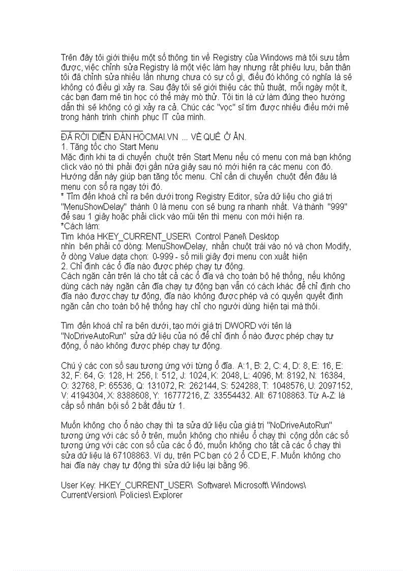 image for page Registry toàn tập