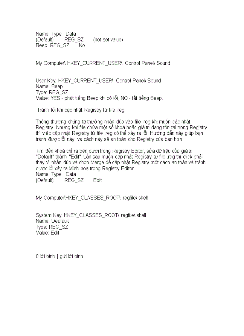 image for page Crack dùng registry