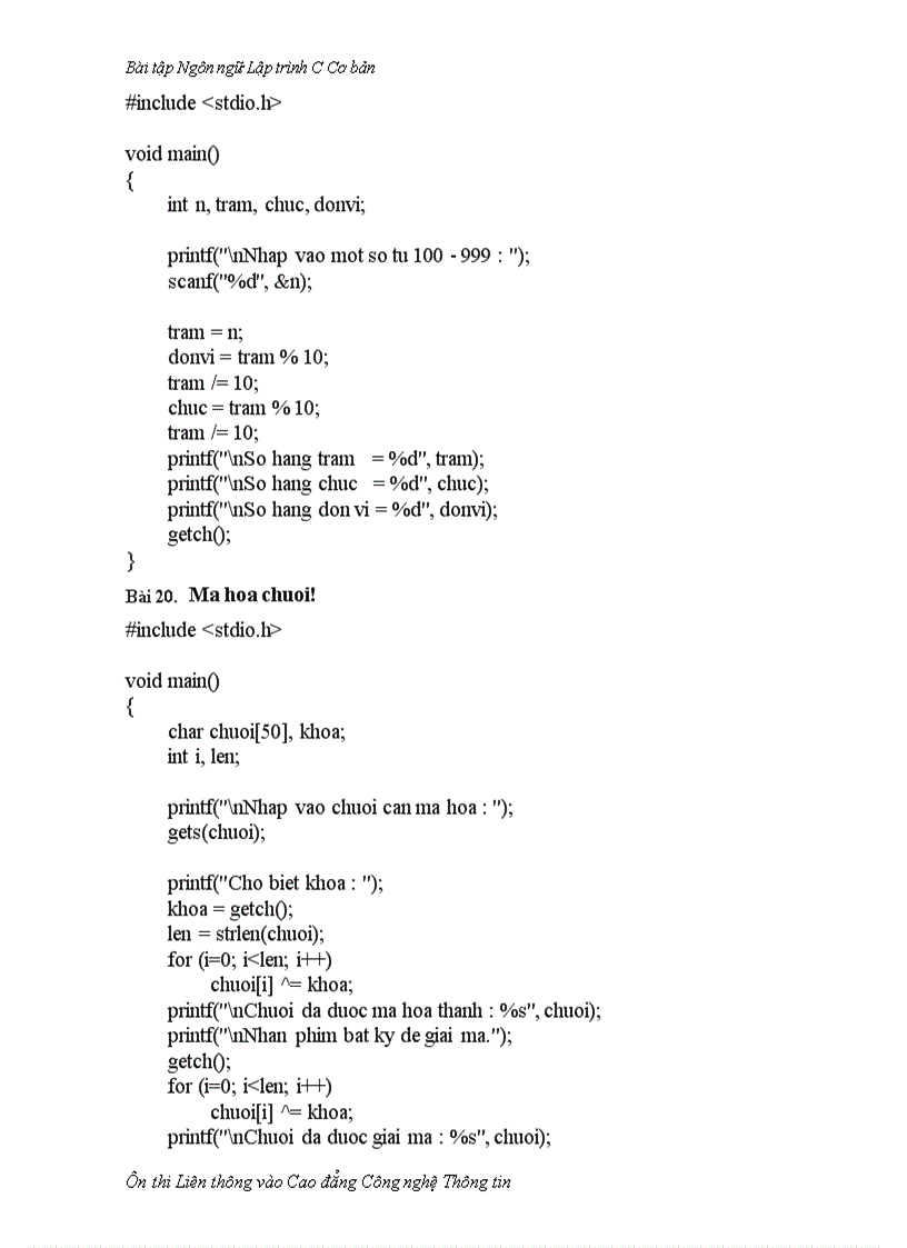 image for page Bài tập lập trình