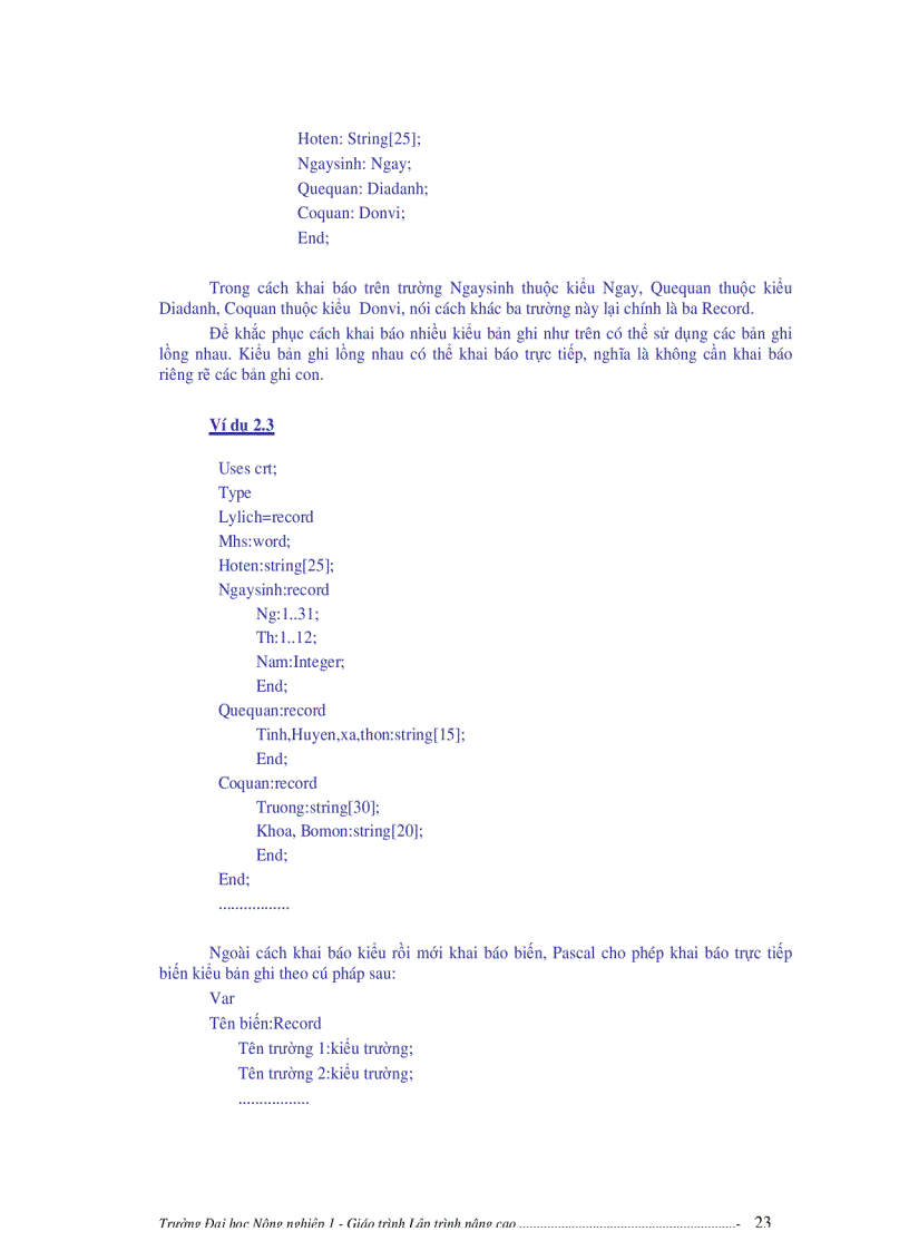 image for page PASCAL nâng cao