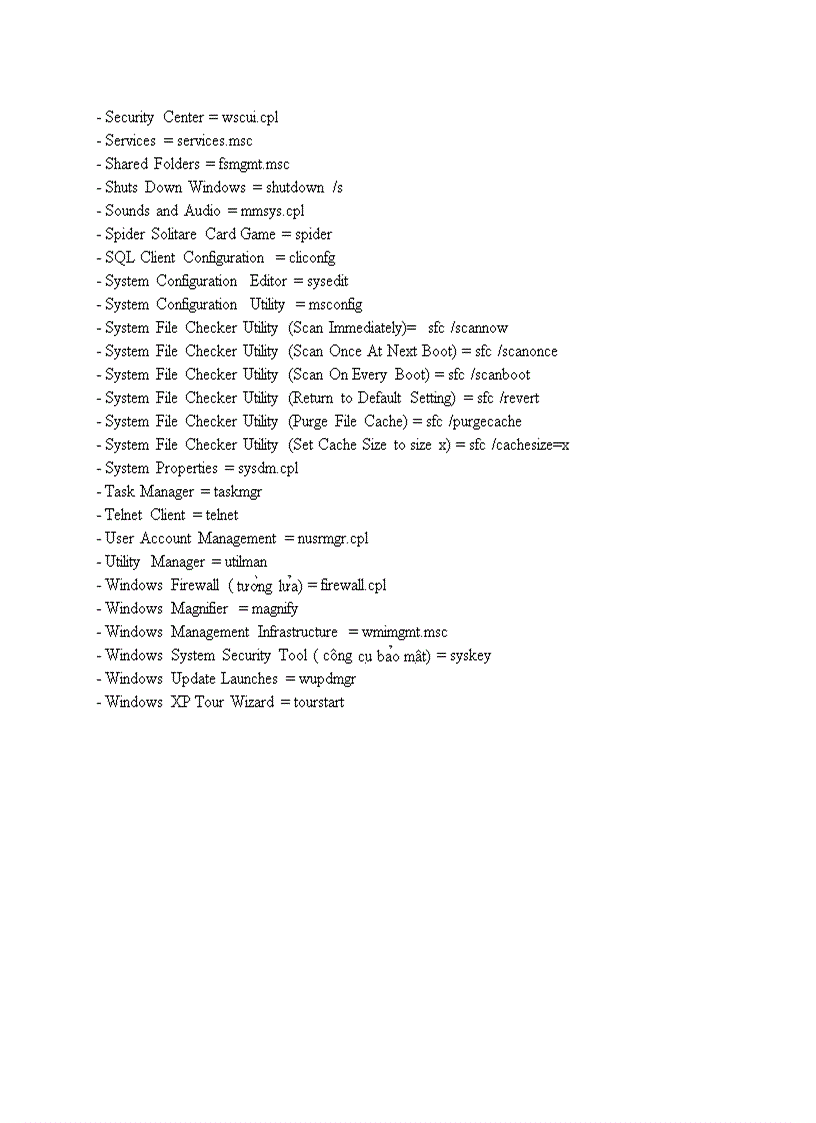 image for page Các lệnh Hộp thoại run